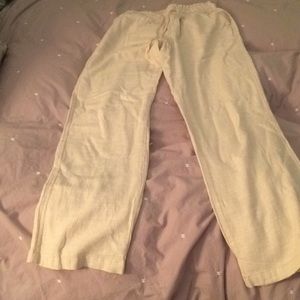 Khaki linen pants